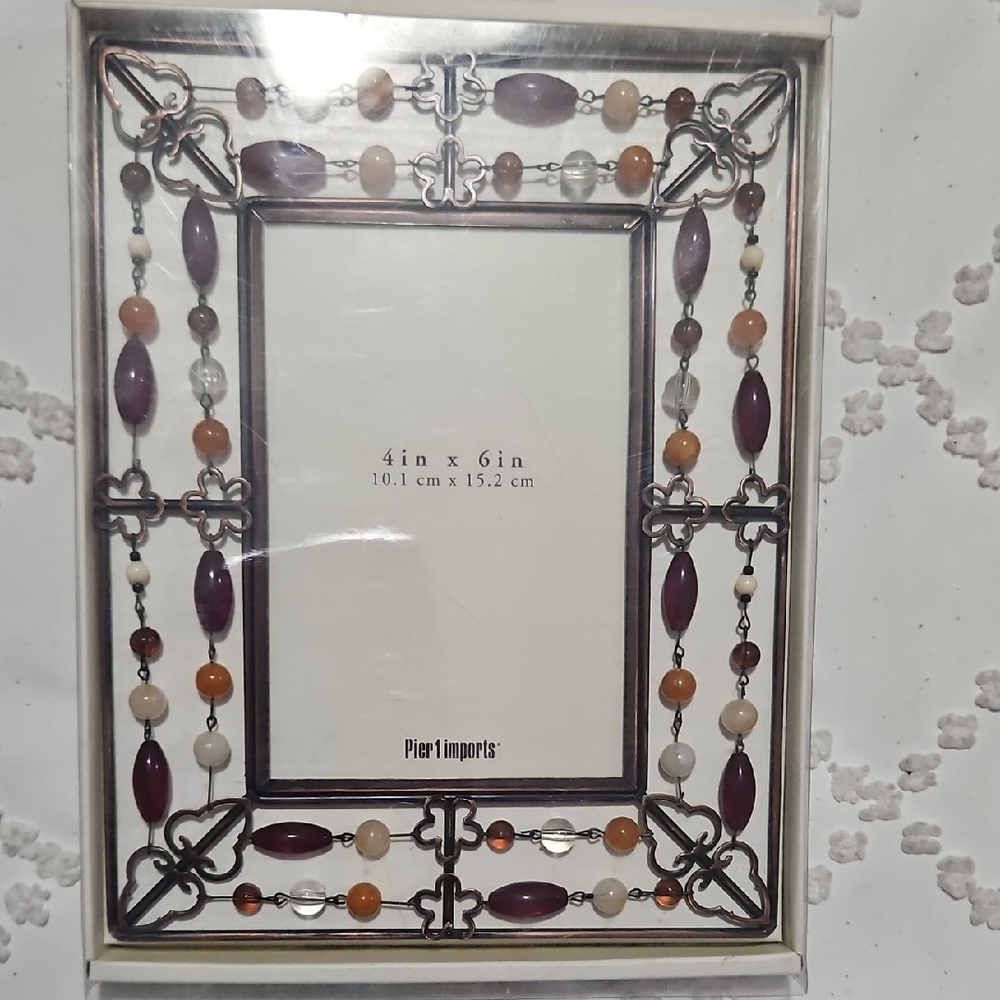 Pier 1 Purple and Orange Picture Frame Accents